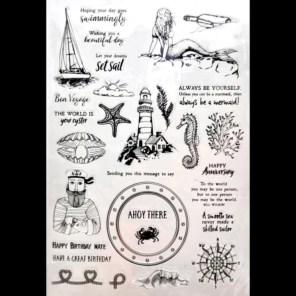 Stamp chủ đề Biển Cảng tiện dụng trang trí sổ tay, scrapbook, planner,... [ 09 ]