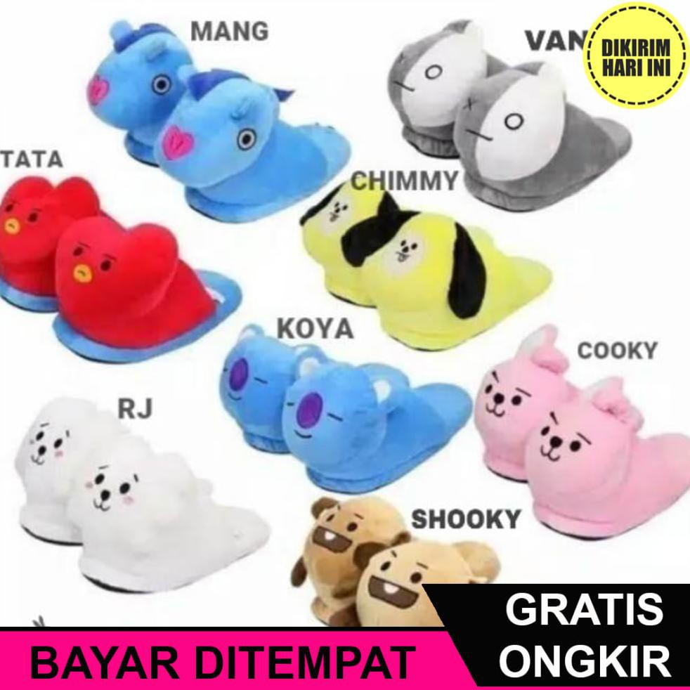 Dép Bông Hình Nhân Vật Bt21 Hàn Quốc Ja3105 San02 - Hàn Quốc