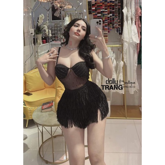 JUMSUIT TUA LƯỚI KIM SA