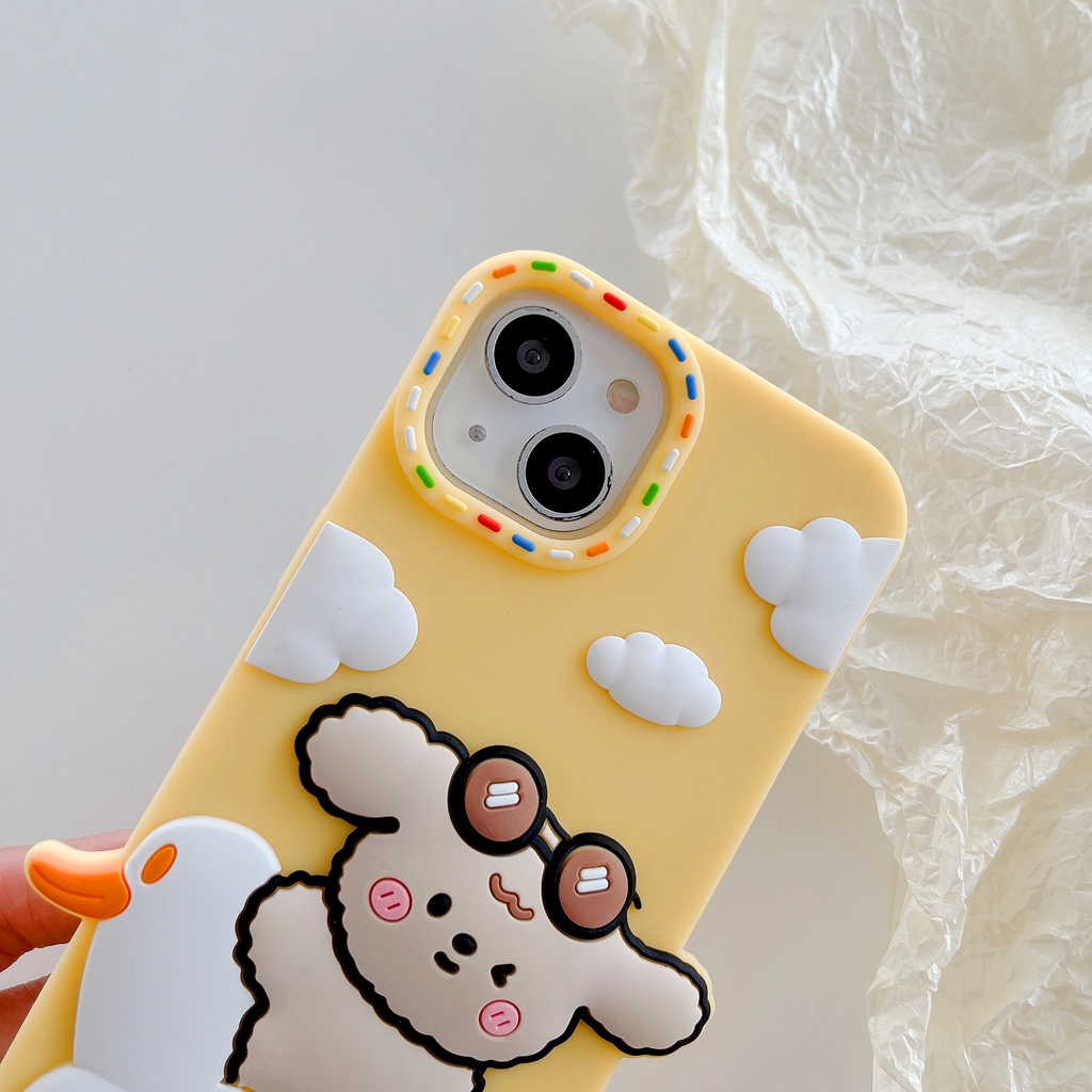 Ốp Điện Thoại Mềm Chống Sốc Hình Chú Cún Xoăn Hoạt Hình Cho iPhone 6 7 8 Plus X XS XS MAX XR 11 12pro 13promax