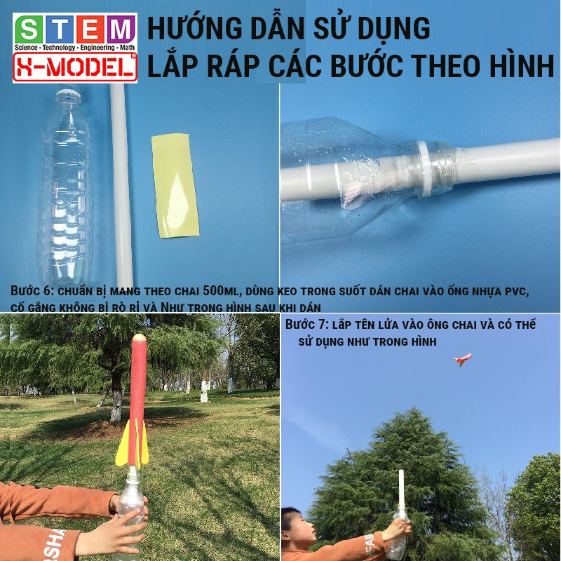 Đồ chơi sáng tạo STEM Mô hình Tên lửa máy bay X-MODEL ST67 cho bé, Đồ chơi tự làm DIY| Giáo dục STEM, STEAM