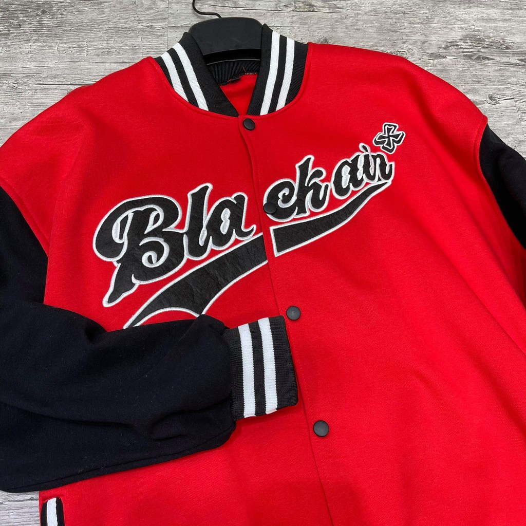 Áo khoác Bomber varsity BLACK AIR Nam nữ Chất nỉ bông KUN SHOP