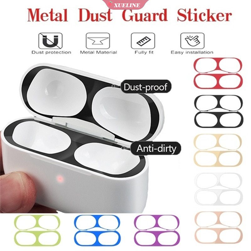 Thích hợp cho các phụ kiện miếng dán chống bụi bằng kim loại IOS EirPods Miếng dán bảo vệ phim siêu mỏng Miếng dán trang trí