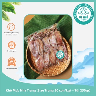 Khô Mực Nha Trang (SIZE trung ~50 con/kg) - 250gr/500gr - Loại ngon đặc biệt - Cam kết không sử dụng chất bảo quản