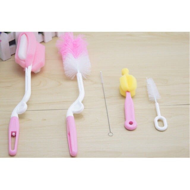 Bộ cọ bình cho bé  𝑭𝒓𝒆𝒆𝒔𝒉𝒊𝒑  Bộ cọ rửa bình sữa và núm ty 4 chi tiết MOONSHIP