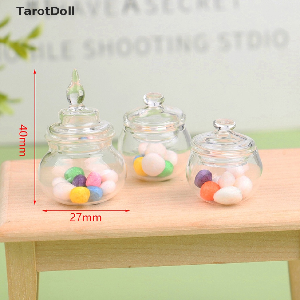 Lọ Thủy Tinh Mini Đựng Kẹo / Bài Tarot Tỉ Lệ 1: 12 Trang Trí Nhà Búp Bê