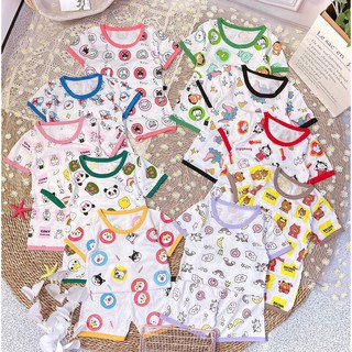 Bộ Cộc Bé Trai, Bé Gái Chất Vải Cotton 100% In Hình Họa Tiết Đáng Yêu - M11 - MIABABY - Ảnh Độc Quyền Shop Tự Chụp