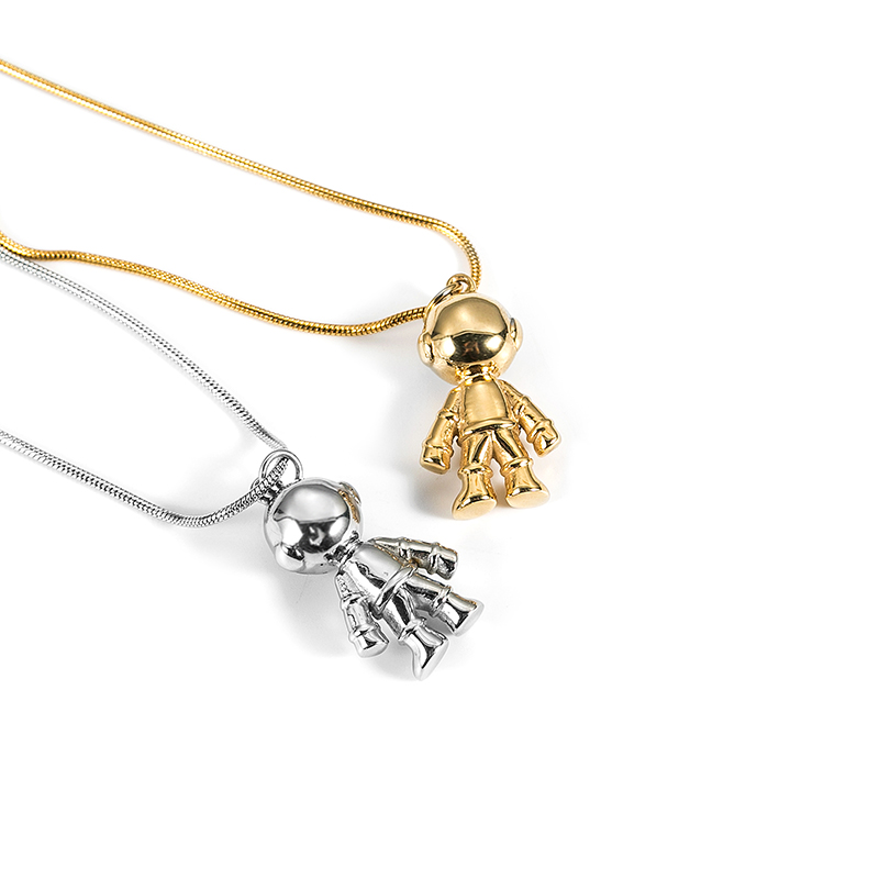 Vòng Cổ Gắn Mặt Hình Phi Hành Gia Độc Đáo Phong Cách Hip-Hop Hàn Quốc