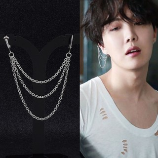 Khuyên tai nam titan J-Hope xích cá tính