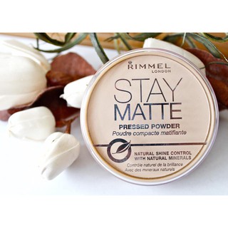 Phấn phủ Rimmel Stay Matte Pressed Powder, Transparent 001
