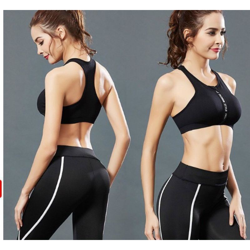 áo bra tập gym yoga nữ dây kéo siêu đẹp