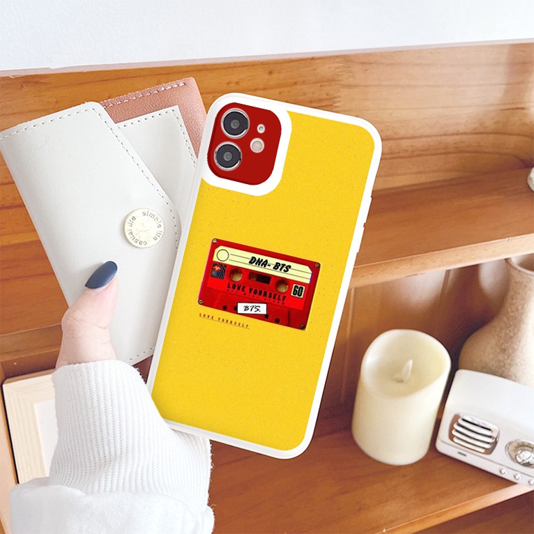 Ốp iphone - Ốp lưng iphone cạnh vuông băng cassette BTS dành cho ip 6 đến 14promax - ng287