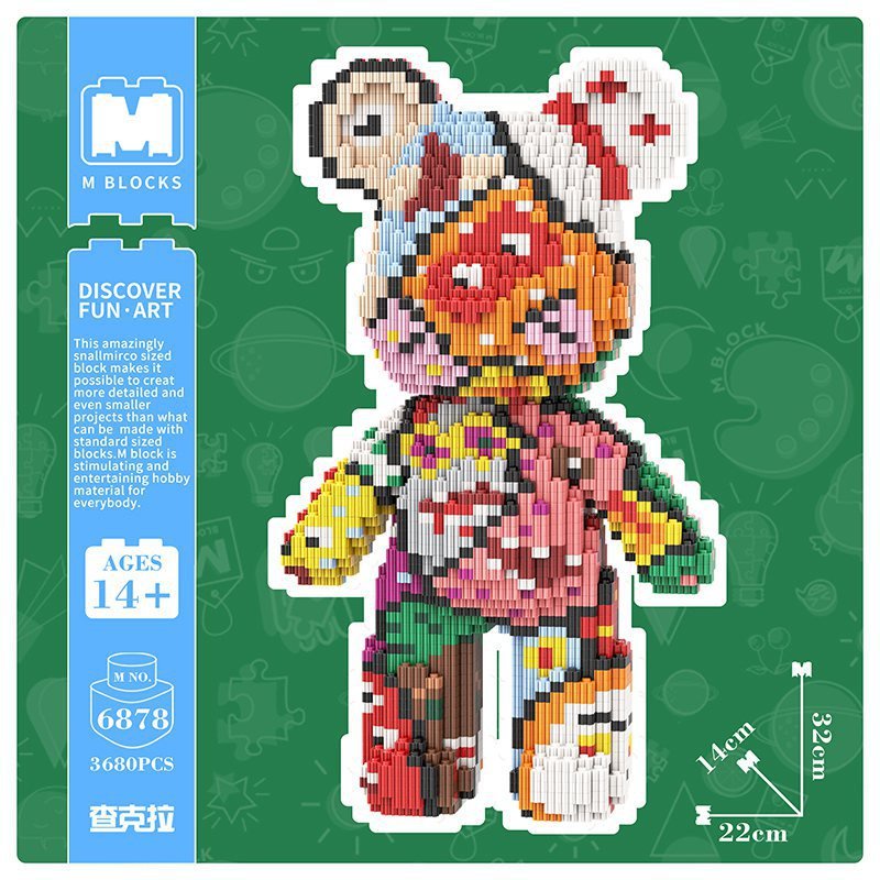 Gấu Bearbrick Violent Bears Cỡ Lớn 35-50cm Đồ Chơi Lắp Ráp Mô Hình Chính Hãng Nhập Khẩu