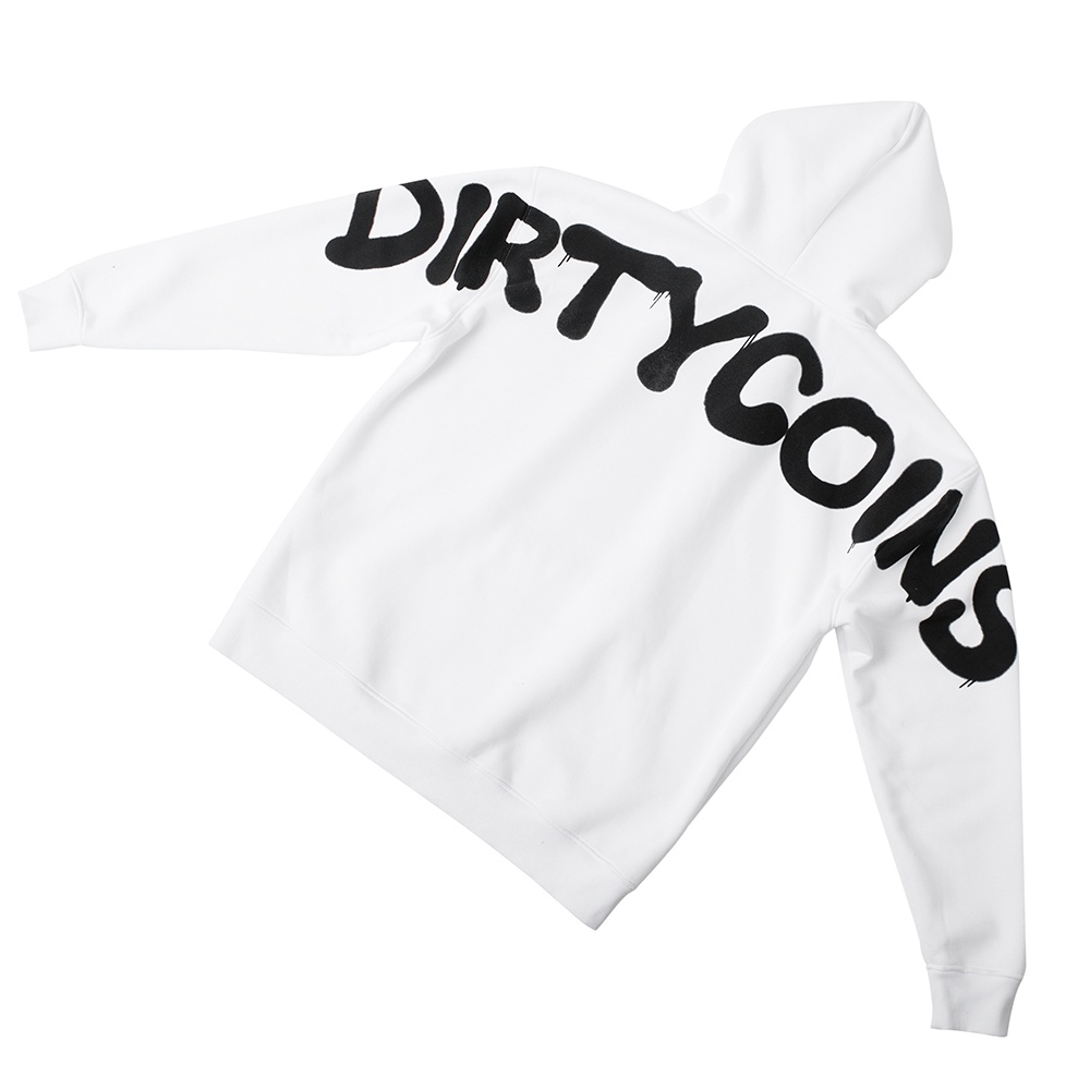 DirtyCoins Áo Khoác On The Wall Hoodie – White/ Black