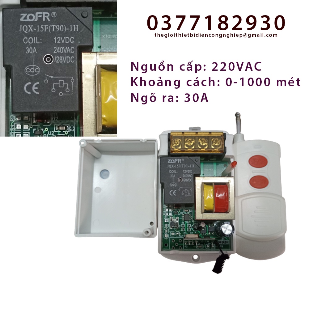 Bộ điều khiển bật tắt bơm nước từ xa 2.2kw 3HP