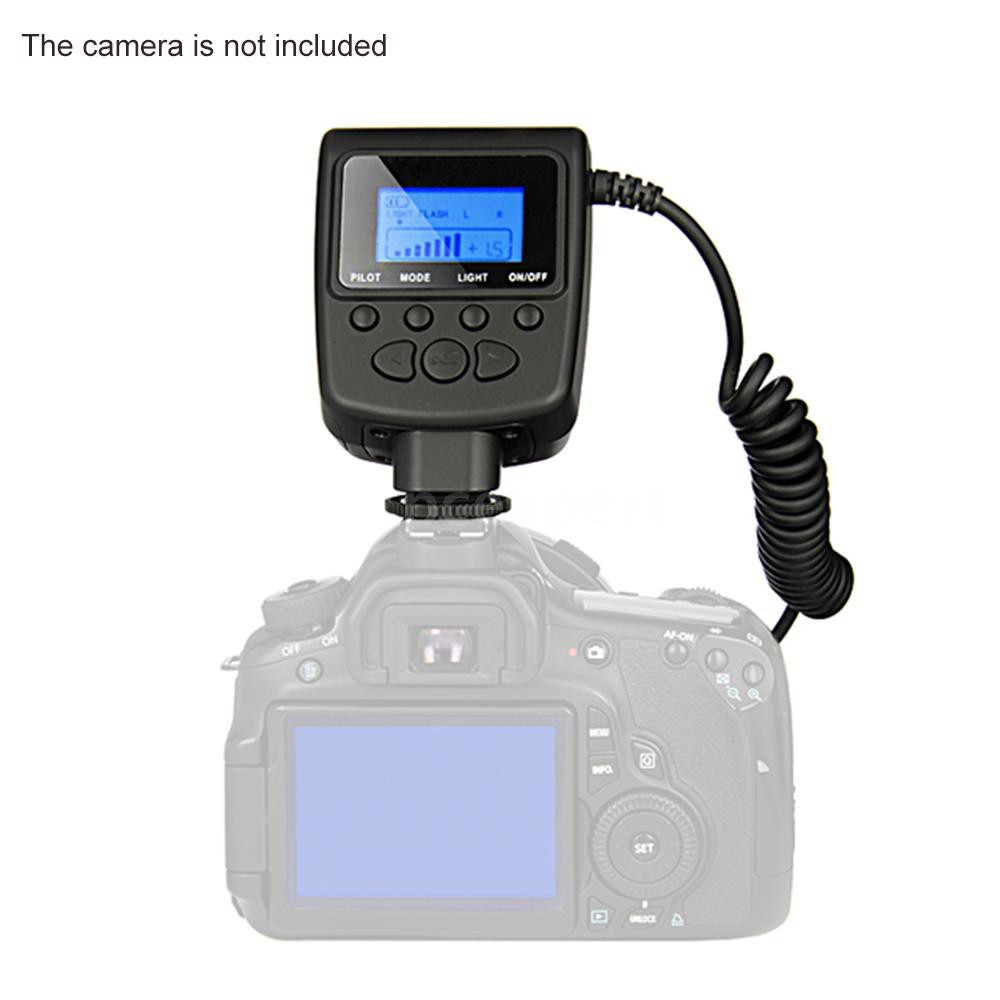 PCER◆ Andoer RF-550D Macro 48 LED Ring Flash Light LCD Display Power Control for Canon Nikon Pentax