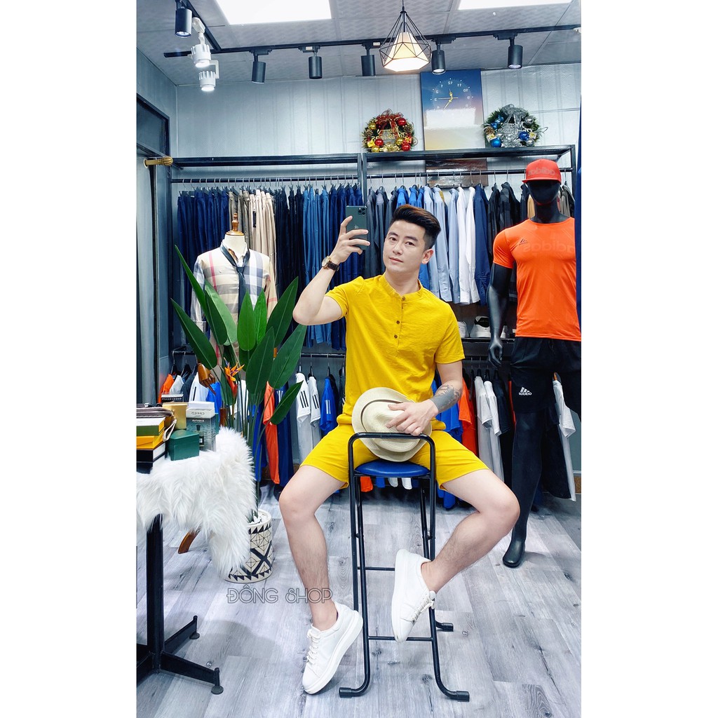 Bộ Đũi Nam Cổ Tàu - Chất Đũi Đẹp Cực Mát | BigBuy360 - bigbuy360.vn