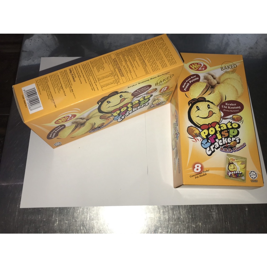 Bánh Potato Crisp Crackers, B.B.Q Flavour (Hộp 160g vàng)
