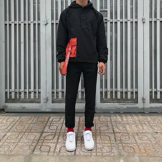 Áo khoác dù Box Black Jacket [Kèm ảnh thật]