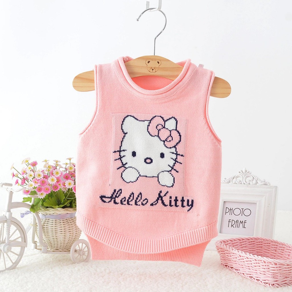 Áo Ghi Lê Len Mèo Hello Kitty đáng yêu cho bé trai và bé gái sơ sinh từ 9-18kg Mẫu hot nhất Thu Đông 2021 - 𝐆𝐇𝐈𝐋𝐄𝟎𝟕