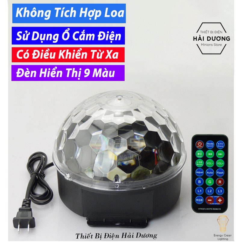 Đèn Led 9 Màu Trang Trí Sân Khấu Cầu Xoay Cảm Biến Theo Nhạc DF-900 / DF-902F / DF-902USB - Tích Hợp Loa - Có Điều Khiển