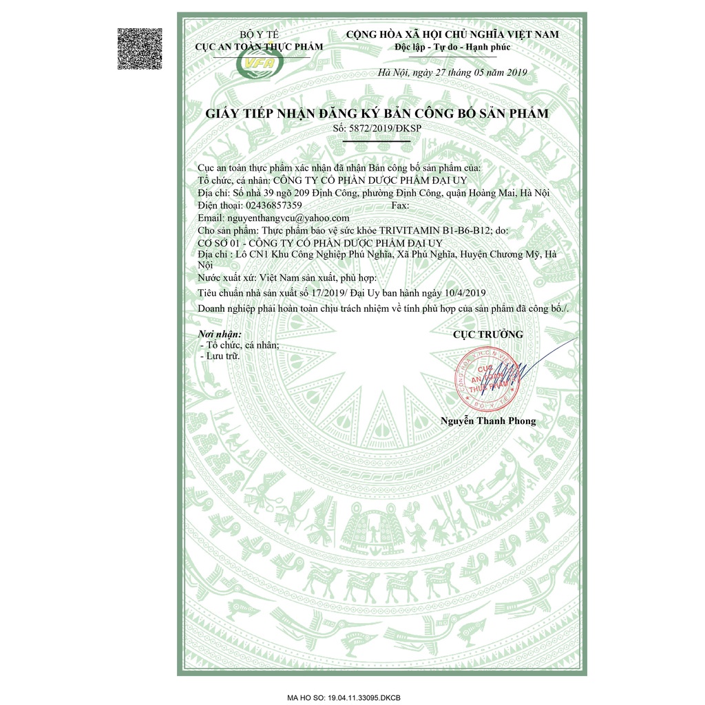 Trivitamin 3B B1- B6 - B12 hộp 100 viên nén - Bổ sung vitamin B1- B6 - B12