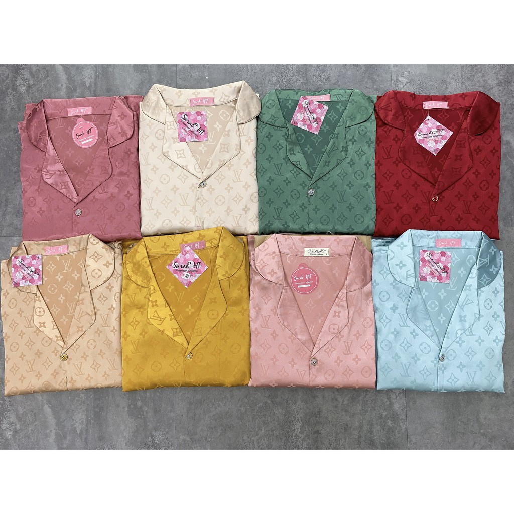 Bộ Ngủ, Đồ Bộ Pijama Vải Lụa Gấm Cao Cấp, Mềm Mại, Thoáng Mát, Thiết Kế Tay Ngắn, Quần Dài - 𝑴𝑰𝑵𝑺𝑯𝑶𝑷 | BigBuy360 - bigbuy360.vn