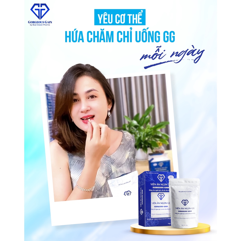 [hot sale]Viên ăn ngon GG- Gorgeous Gain giúp ăn ngon, tăng cân bền vững - Vũ Ngọc Bích