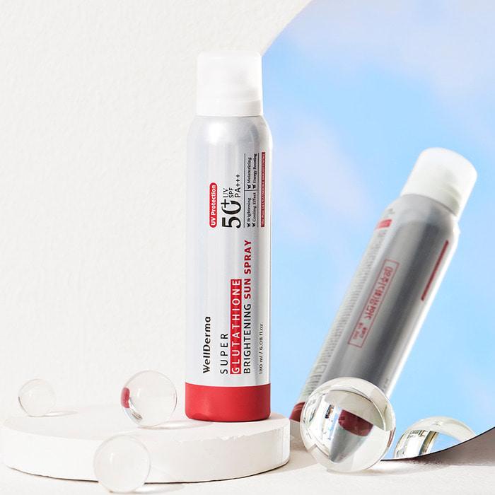 Chống Nắng Toàn Thân WellDerma Super Glutathione Whitening Sun Spray SPF50+ 180ml