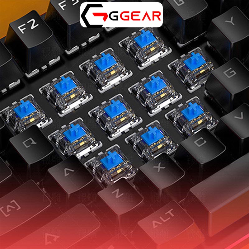 Bộ bàn phím cơ chuột tai nghe gaming có dây Ggear CBG1 bàn phím cơ 87 phím chuột máy tính Macro headphone siêu bền led