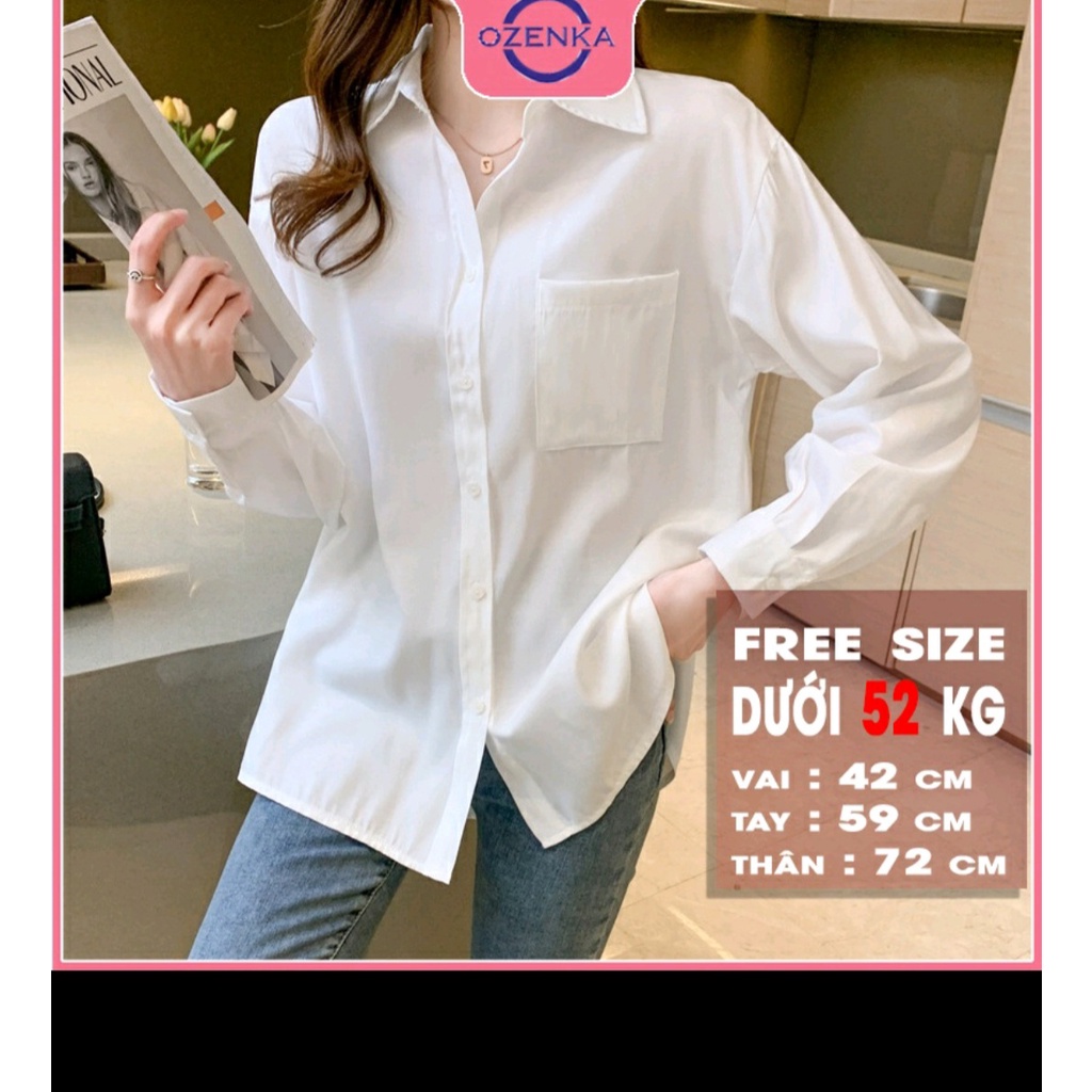 Áo sơ mi trắng trơn basic mặc đi học đi làm kiểu dáng Hàn Quốc trẻ trung đơn giản | BigBuy360 - bigbuy360.vn