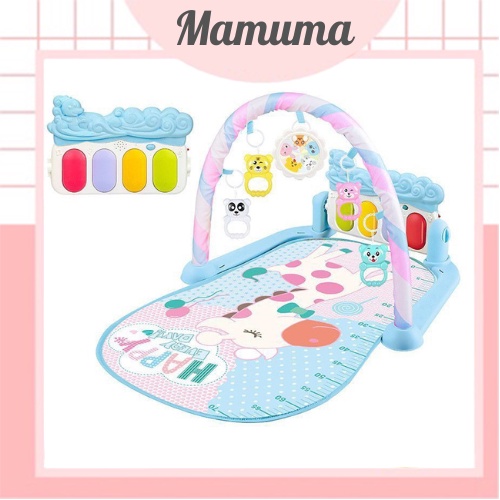 Thảm đàn piano cho bé nằm chơi phát nhạc hình thú ngộ nghĩnh, quà tặng đầy tháng thôi nôi - Mamuma Store