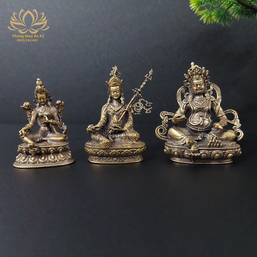 Tượng đồng ngài tara xanh , liên hoa sanh , hoàng thần tài phong thuỷ An Kỳ ATS 416
