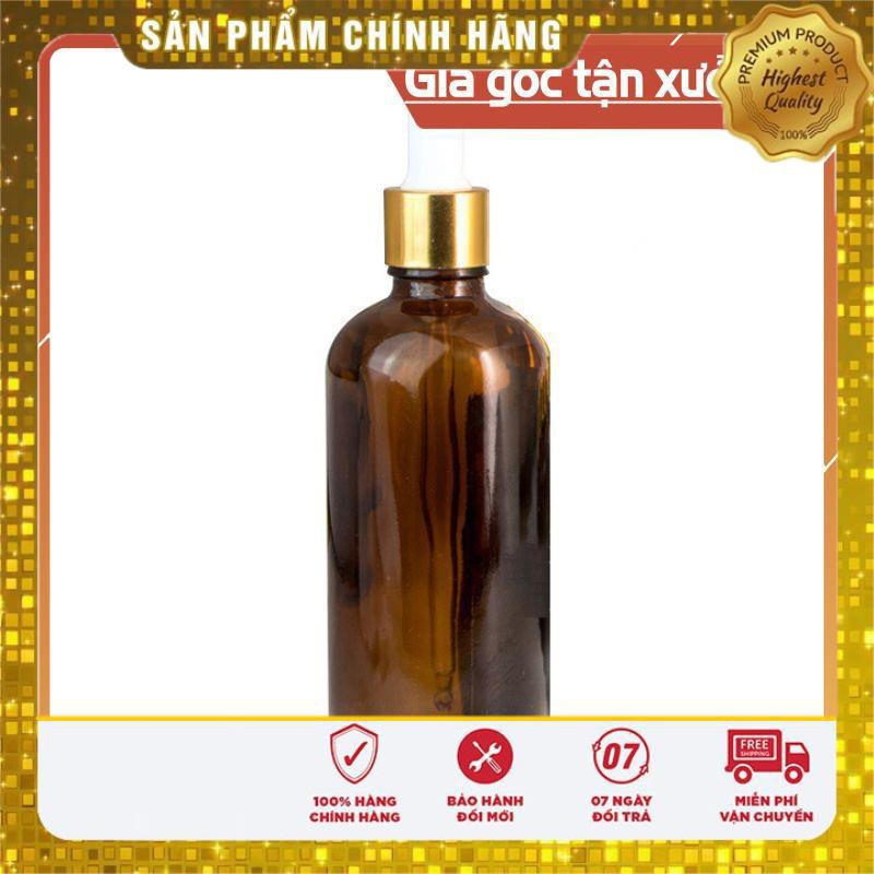 Lọ Chiết Serum ❤ TRÙM SỈ ❤ [100ml] Chai lọ đựng tinh dầu thủy tinh nắp bóp giọt khoen vàng (chai serum) .