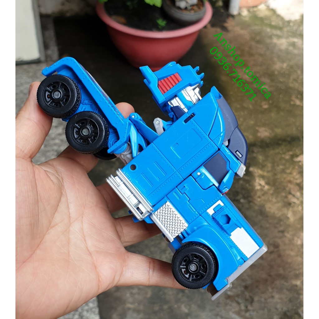 Robot biến hình xe Cont màu xanh nhiều bước Transformers - Hasbro