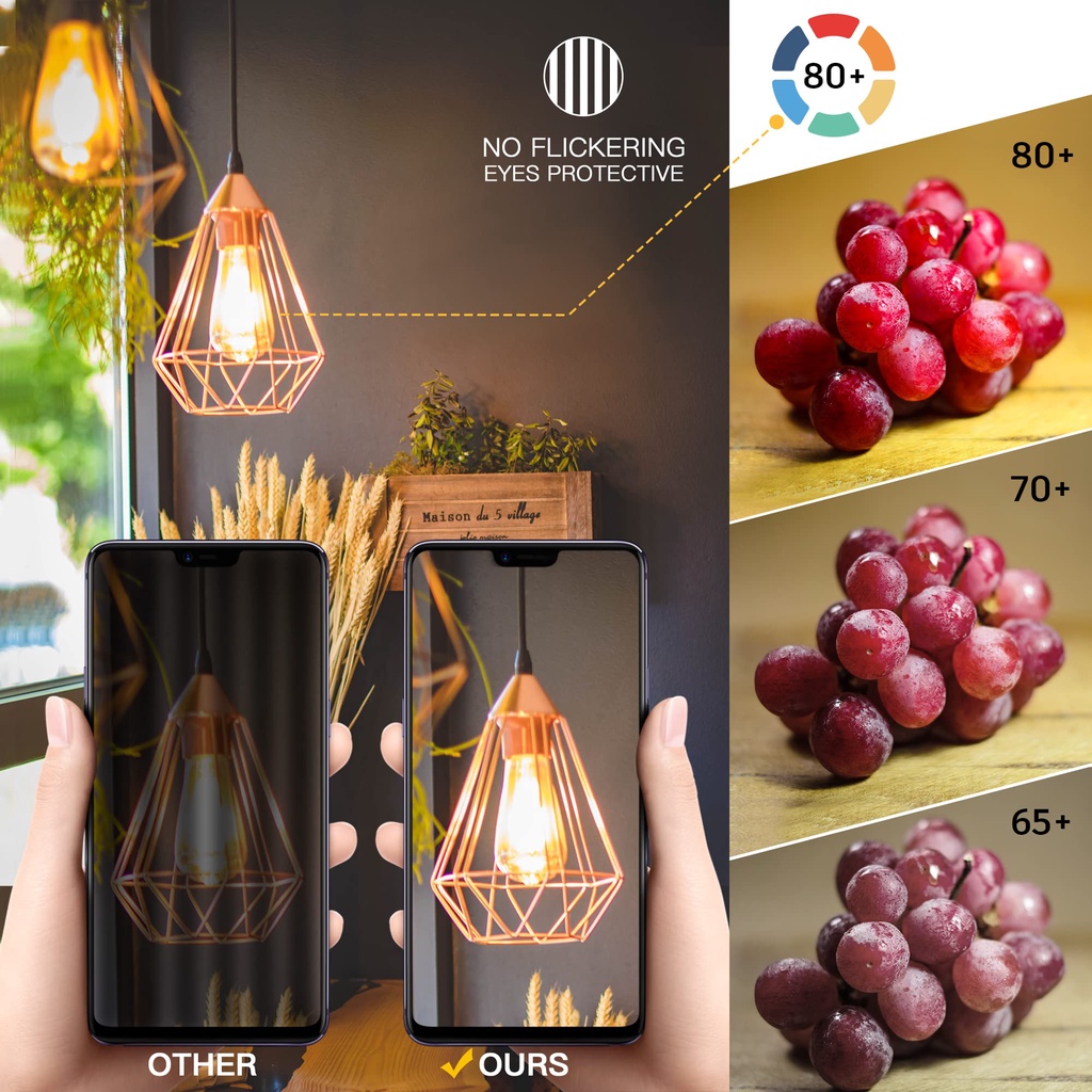 Bóng Đèn Dây Tóc 6.5W 7W 9W 12W B22 E14 E27 220V 2700K 806lm 1521lm Phong Cách Cổ Điển