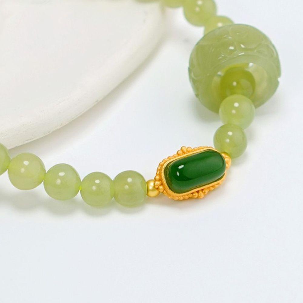 Vòng Tay Chuỗi Hạt Thủy Tinh Thiền Năng Lượng Phong Cách Retro Cho Nữ BACK2LIFE