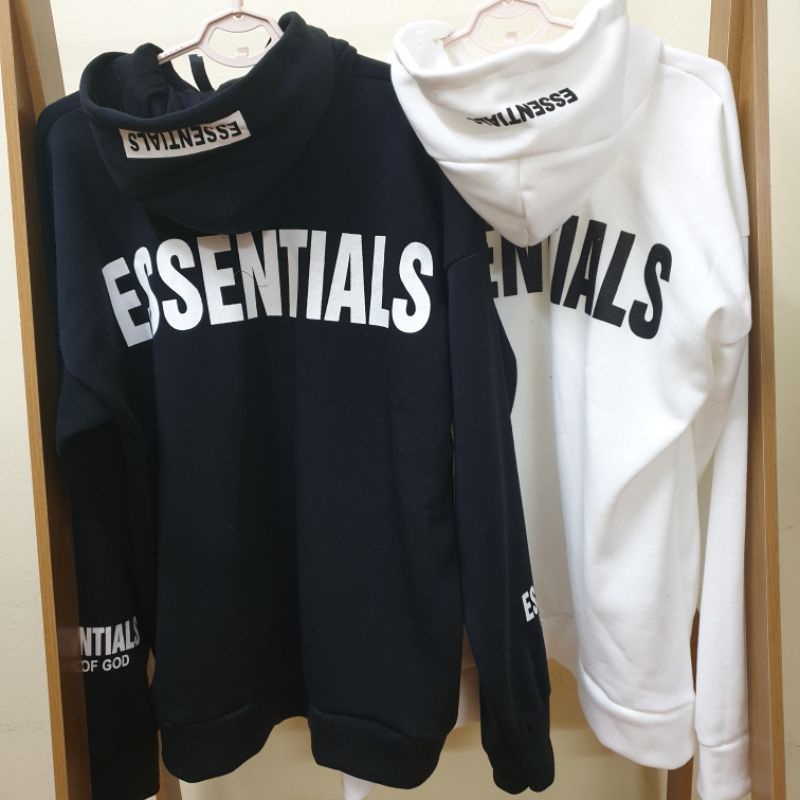 [ ẢNH THẬT ] ÁO KHOÁC NỈ ESSENTIAL TRẮNG / ĐEN FORM RỘNG OVERSIZE (ẢNH THẬT SHOP CHỤP)