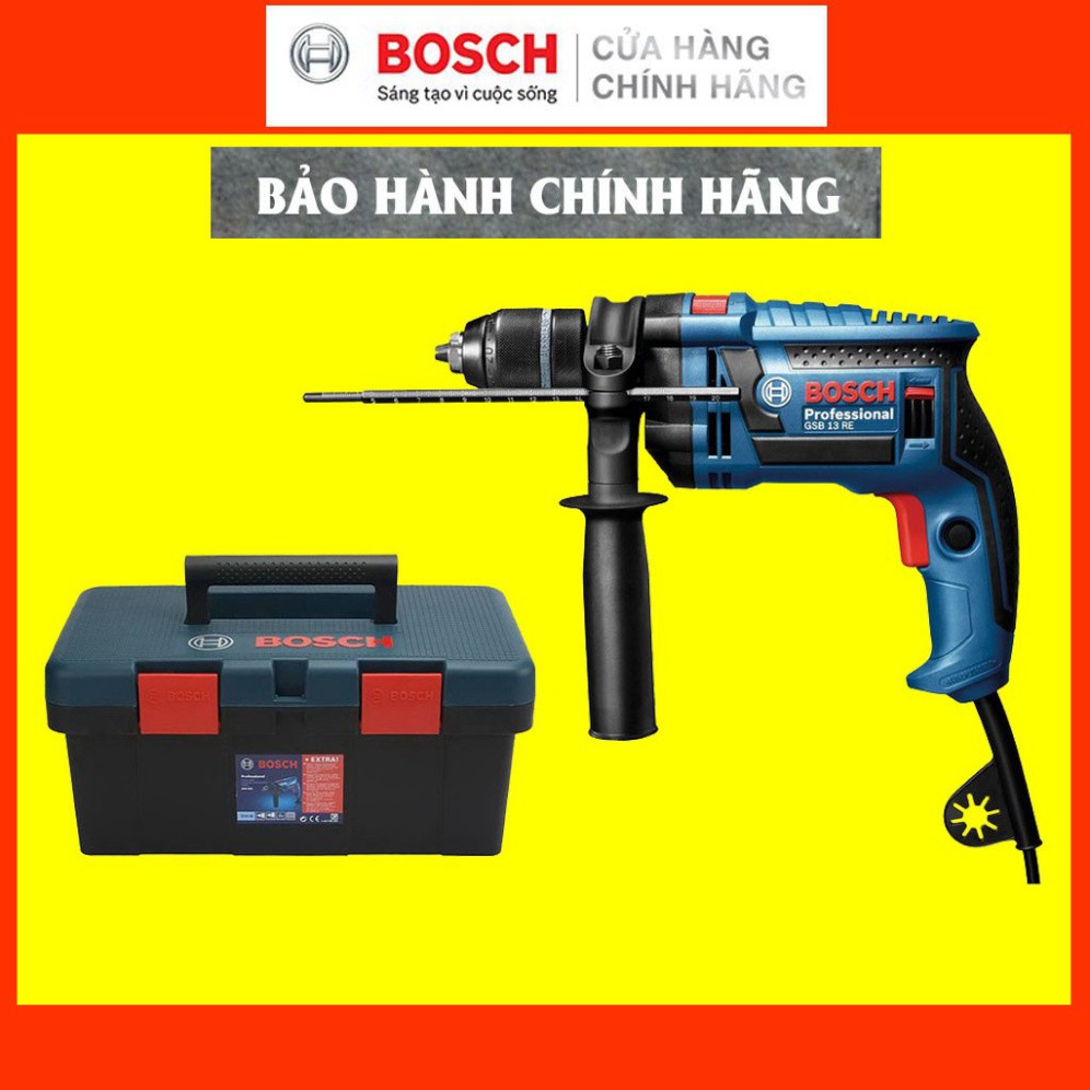 [HÀNG CHÍNH HÃNG] Máy Khoan Động Lực Bosch GSB 13 RE FREEDOM SET 100 Món Phụ Kiện - Khoan Được Tường