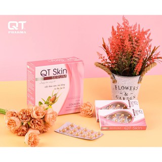 Viên serum bôi dưỡng da cao cấp QT SKin Serum bổ sung Hyaluronic, colagen, vitamin E, nhân sâm