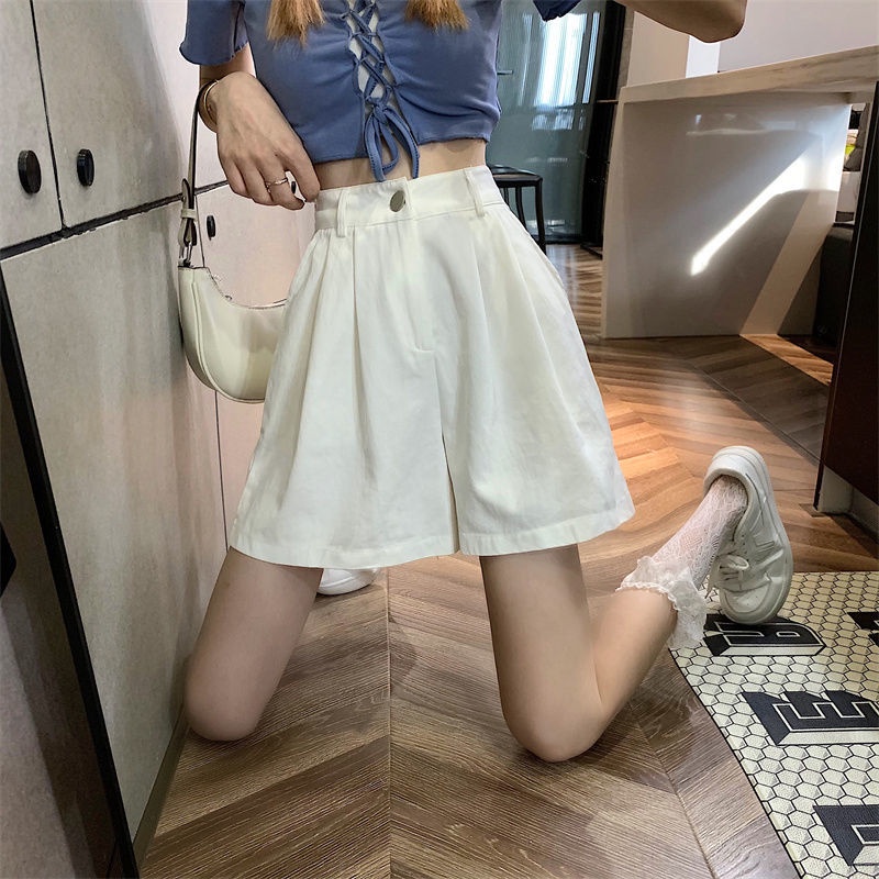 Quần Short Lưng Cao Ống Rộng Thời Trang Mùa Hè Cho Nữ