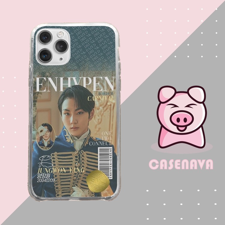 Ốp Lưng Jungwon Yang Enhypen - Border carnival cho Iphone 5 6 7 8 Plus 11 12 Pro Max X Xr KORPOD00053