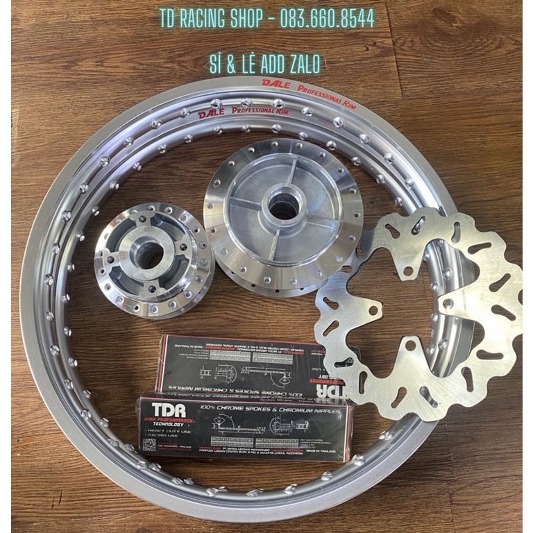 Căm đùm niềng mạ crom+đĩa cho sirius  k chế cháo