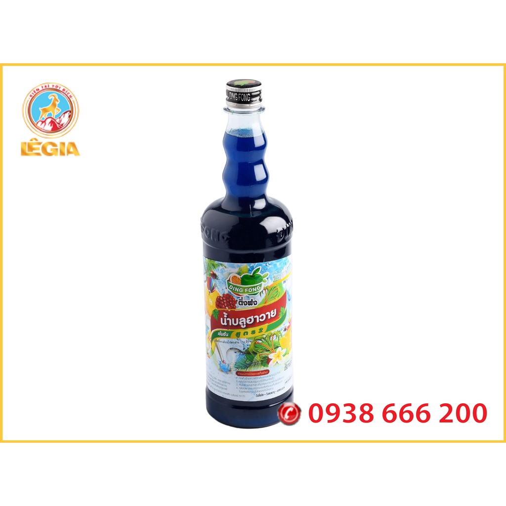 SIRO THÁI VỎ CAM 760ML - DING FONG BLUE CURACAO SYRUP