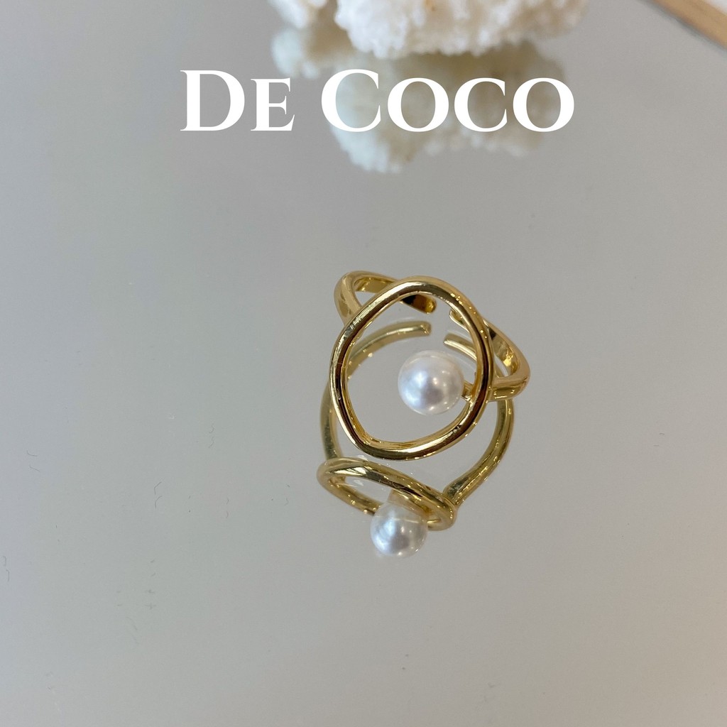 Nhẫn nữ bạc 925 đính hạt trai Pearlista decoco.accessories