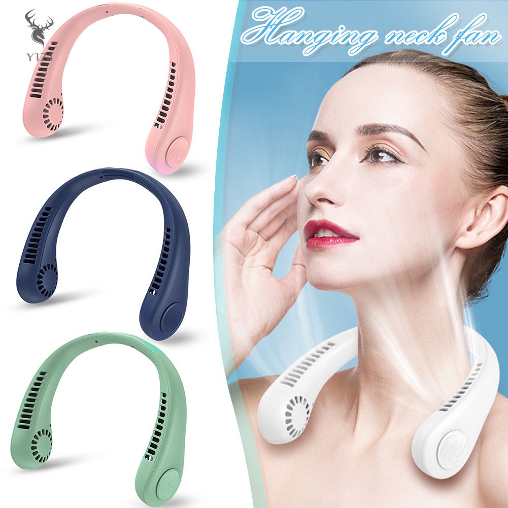Quạt Đeo Cổ Không Cánh Xoay 360 Độ Sạc Lại Được Tiện Dụng° Quạt Làm Mát Đeo Cổ Tiện Dụng Khi Đi Du Lịch