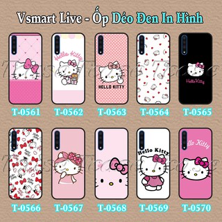 Ốp lưng Vsmart Live dẻo đen in hình Hello Kitty dễ thương