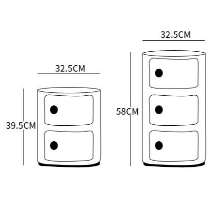 Tủ nhựa ABS cứng cáp, để đầu giường đựng đồ tiện lợi