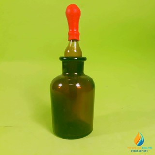 Chai đựng hóa chất có công tơ hút, màu hổ phách