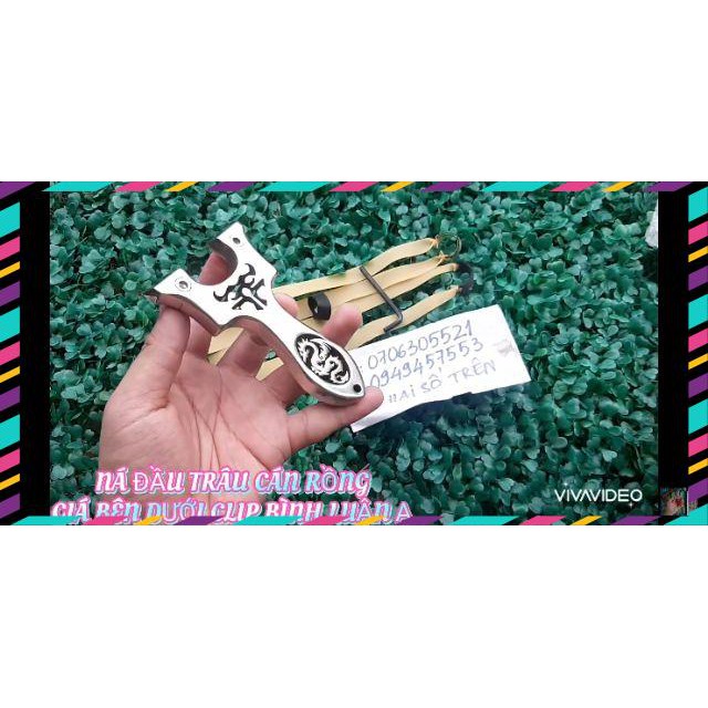 Ná thun cao su đầu trâu cán rồng thép 304 tặng 2 dây + hít